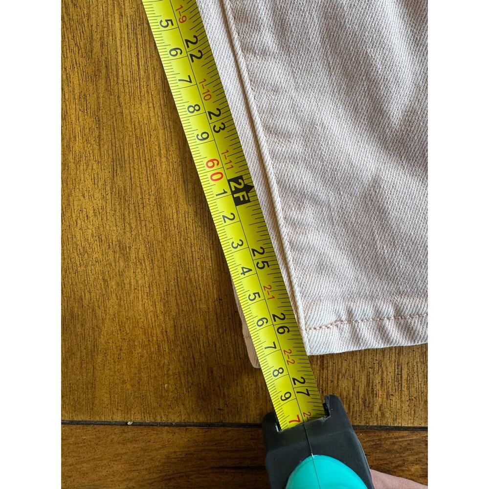 GAP High Rise Vintage Slim Jeans Soft Pink 10/30R Dusty Blush Straight Denim - Picture 9 of 12